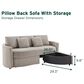 Lifestyle Solutions Beckett Stationary Storage Sofa in Taupe, , large