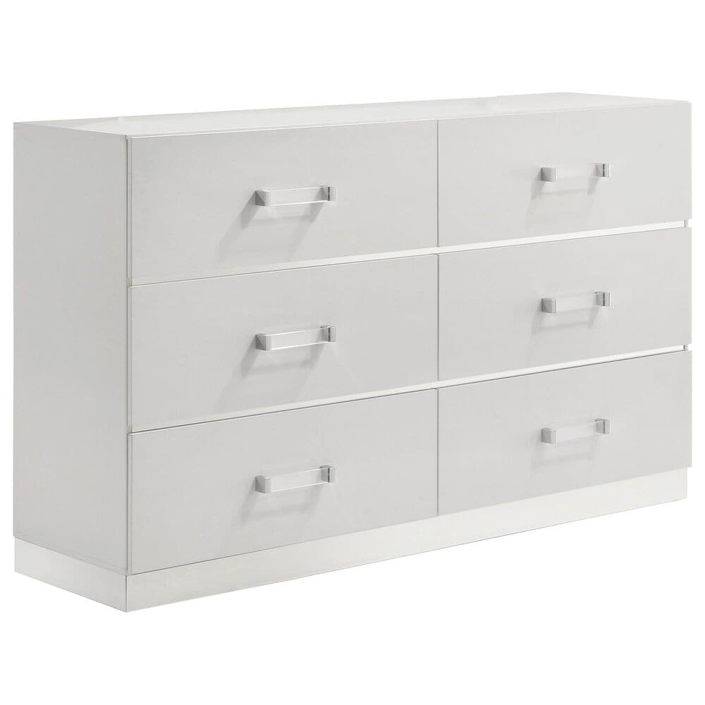 New Heritage Europa 6-Drawer Dresser in White, , large