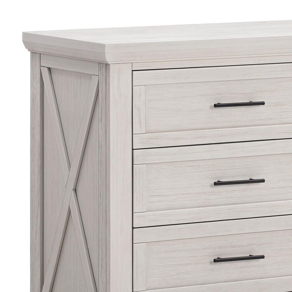 DaVinci Emory Farmhouse 6-Drawer Dresser in White Driftwood, , large