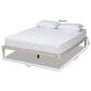 Baxton Studio Iseline King Platform Bed Frame in Antique White, , large