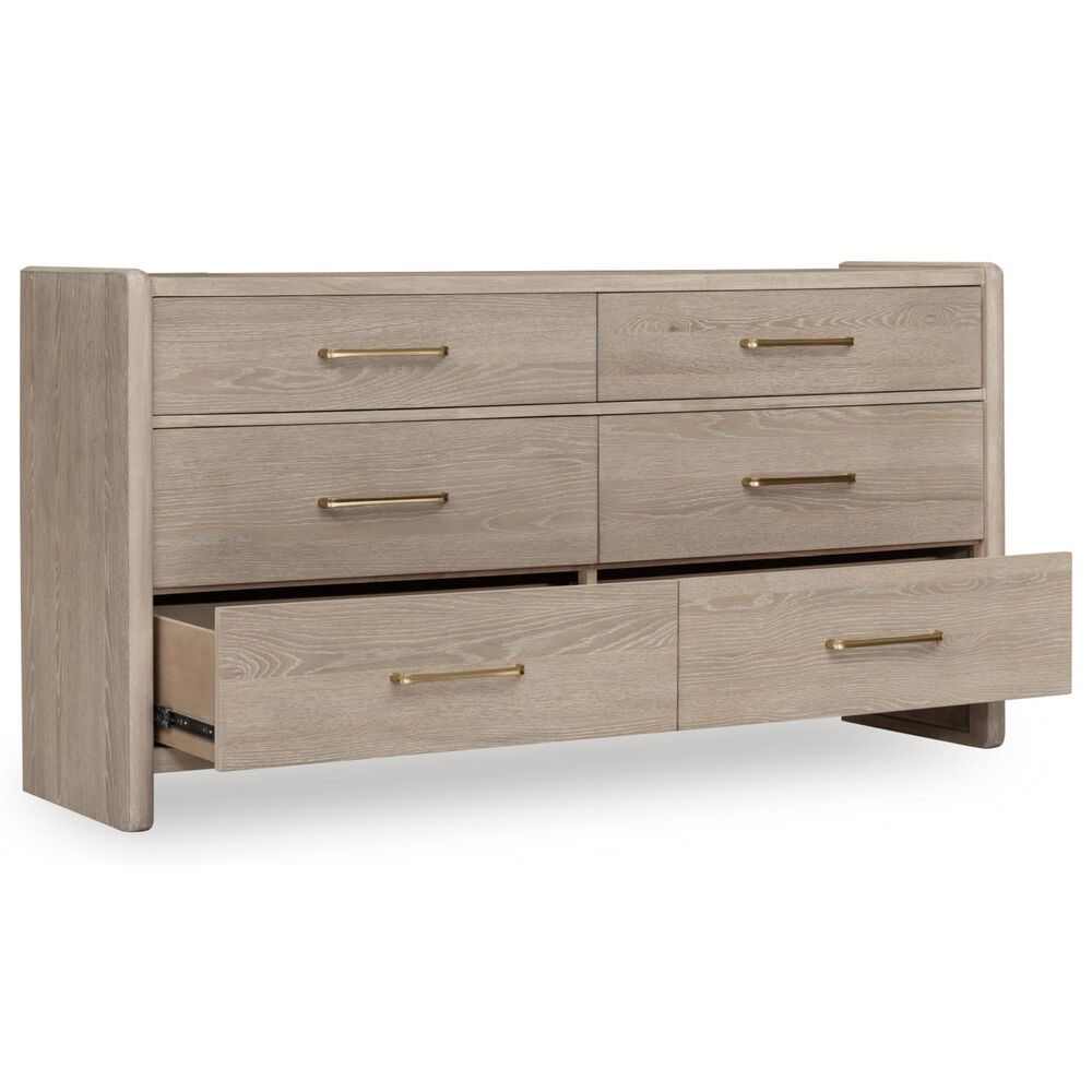 Urban Home Gardenia 6-Drawer Oak Wood Dresser in Chai, , large