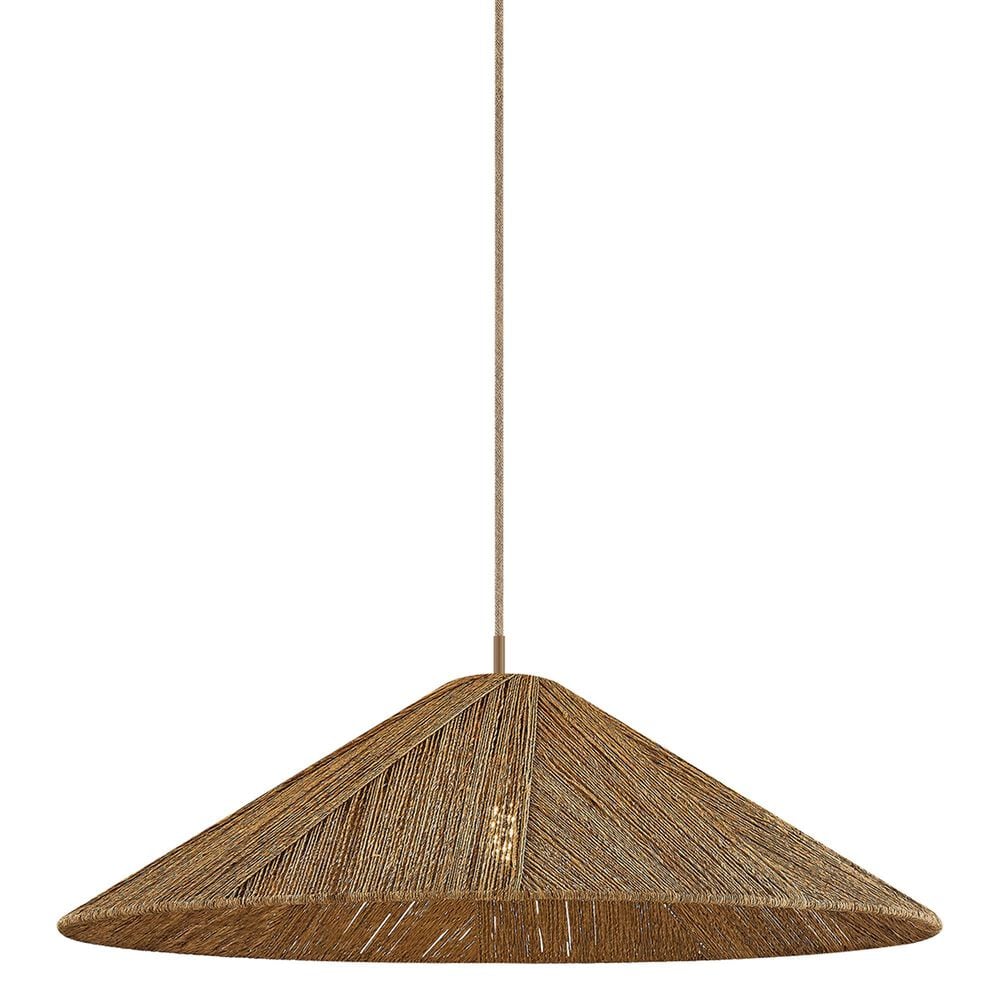 Troy Lighting Ahrens 36" 1-Light Pendant in Patina Brass, , large
