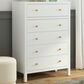 Butler Specialty Company Nora 5-Drawer Tall Dresser in Smooth White, , large