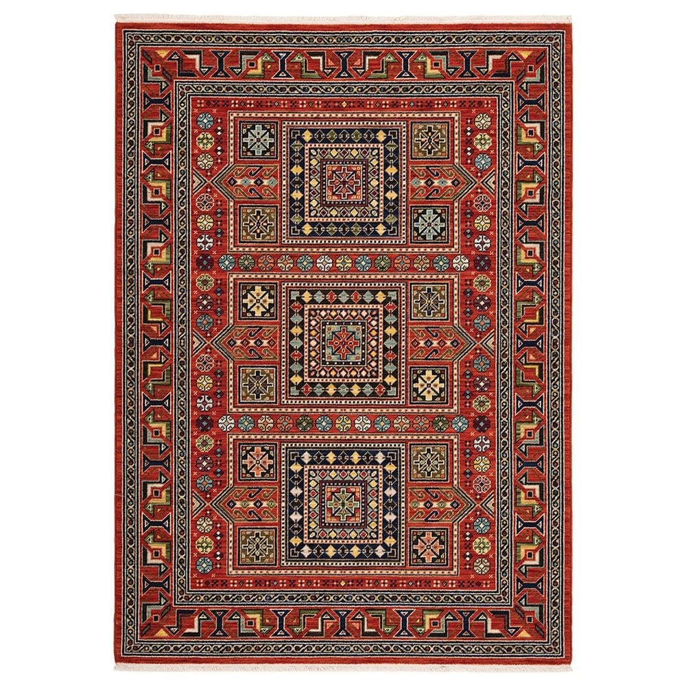 Oriental Weavers Lilihan Geometric 002C6 5"3" x 7"6" Red Area Rug, , large