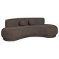 Blue River Oakland Stationary 3-Seater Sofa in Salted Brown Velvet, , large