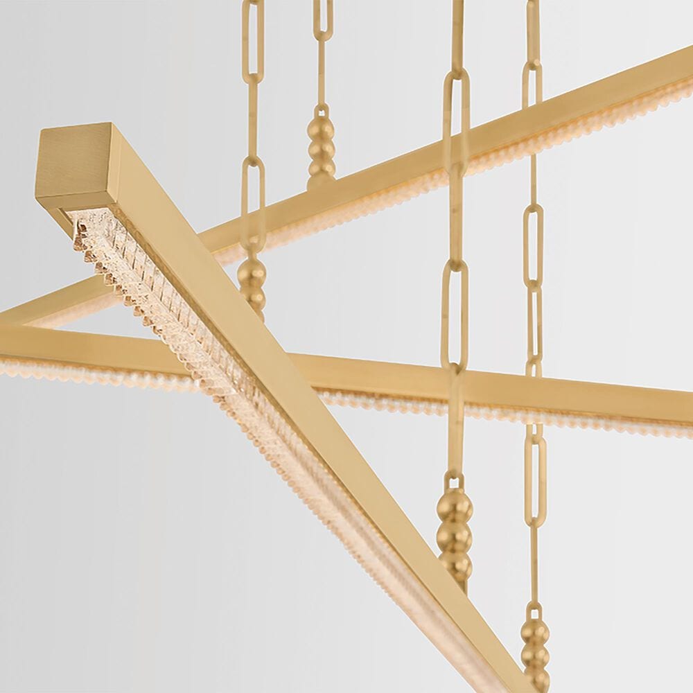 Corbett Lighting Cortina 3-Light Chandelier in Vintage Brass, , large