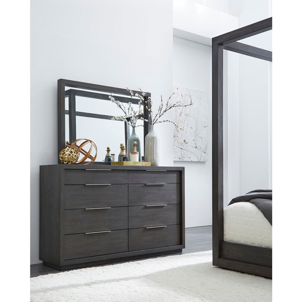 Urban Home Oxford Dresser and Mirror in Basalt Gray, , large
