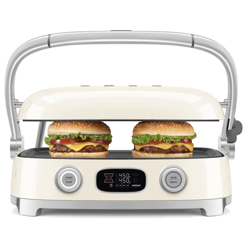 SMEG 19" Retro Style Multi-Use Grill in Cream, , large