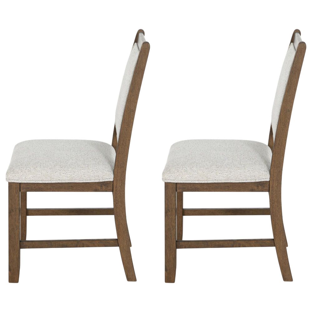 Furniture of America Virex Upholstered Side Chair in Dark Walnut (Set of 2), , large