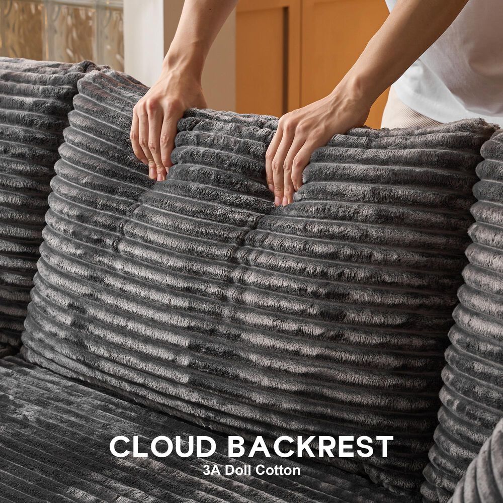 HOMLUX 108" Modular Sofa Set in Gray, , large