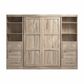 Bestar Pur 130" Full Murphy Storage Bed in Rustic Brown, , large