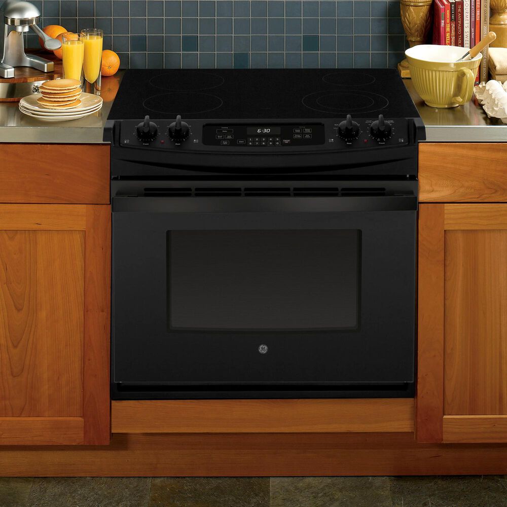 GE Appliances 30&quot; Drop-In Electric Range with Self-Cleaning Oven in Black, , large