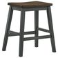 Furniture of America Jamal 5-Piece Counter Height Dining Set in Oak/Antique Gray, , large