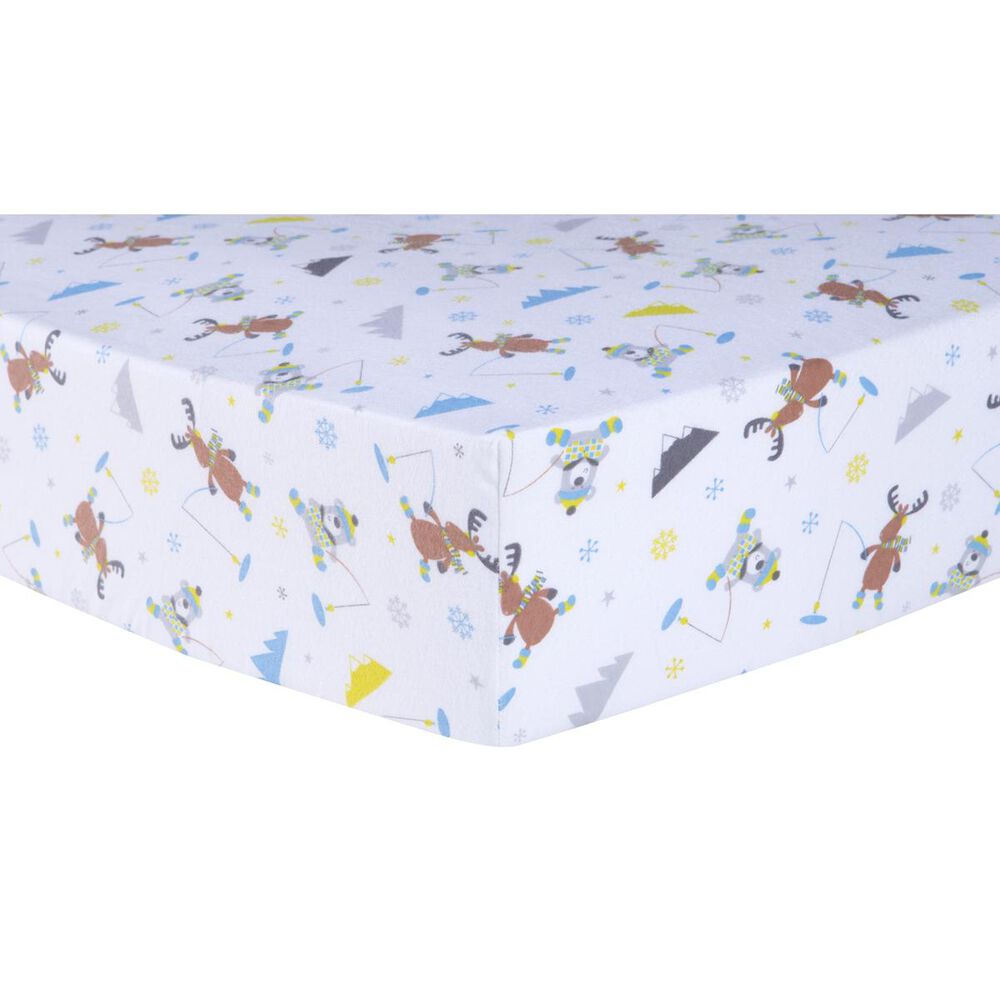 Trend Lab LLC Gone Ice Fishing Deluxe Flannel Fitted Crib Sheet, , large