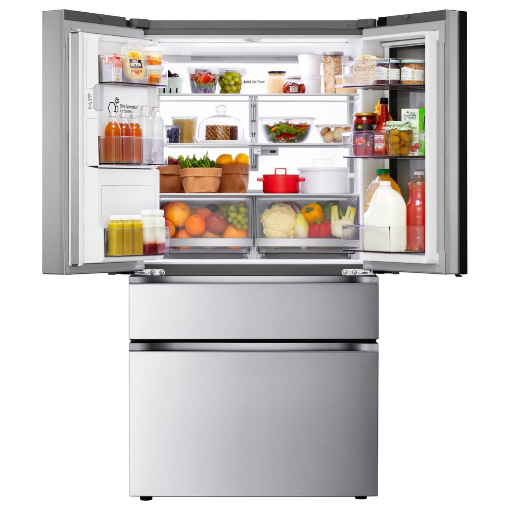 LG 28.6 Cu. Ft 4-Door French Door Refrigerator with Mirror Instaview in PrintProof Stainless Steel, , large