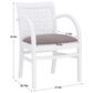 Linon Home Decor Samantha Woven Arm Chair in White, , large