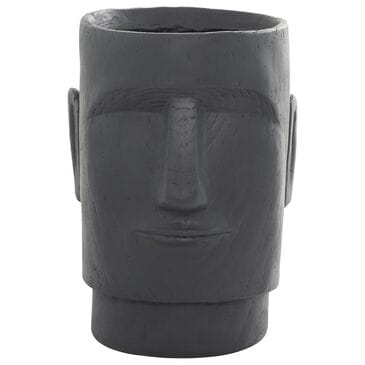 Maple and Jade Face Easter Island Planter in Dark Gray, , large