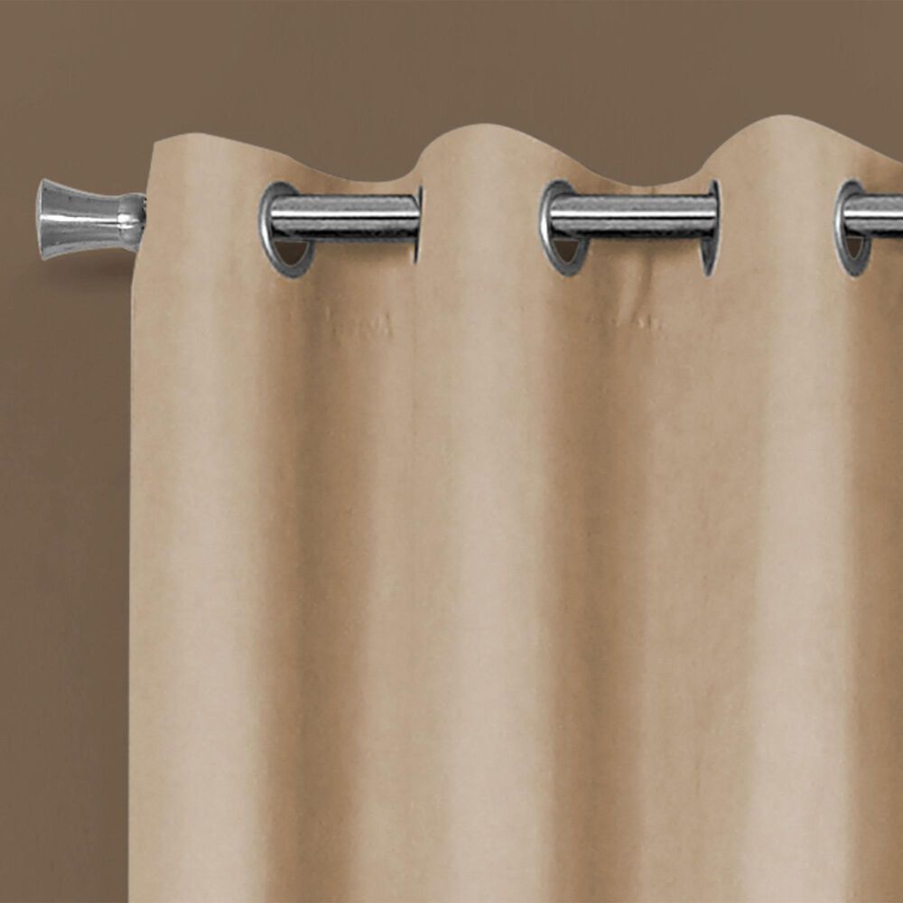 Monarch Specialties 54&quot; x 84&quot; Curtain Panel in Beige &#40;Set of 2&#41;, , large