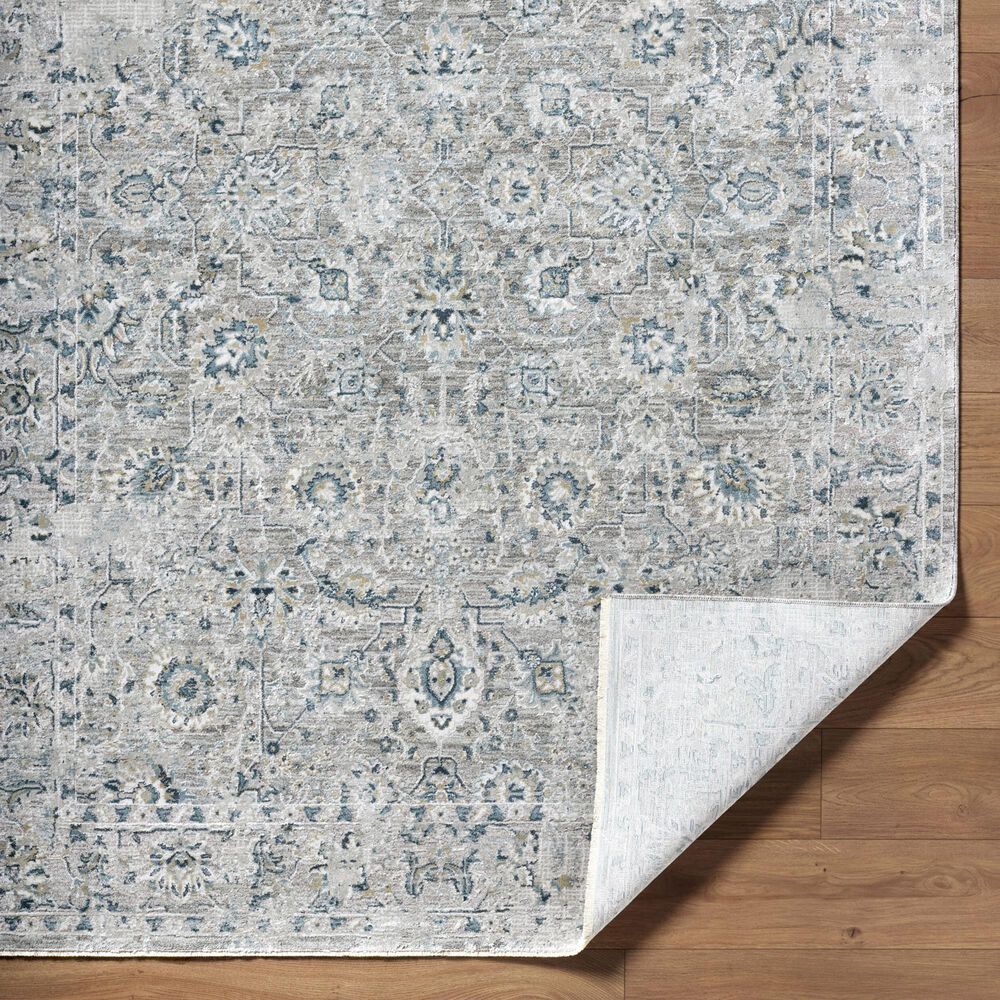 Surya Brunswick Light Gray, Charcoal, Cream, Dark Blue, Blue and Mustard 2&#39;7&quot; x 7&#39;3&quot; Runner, , large
