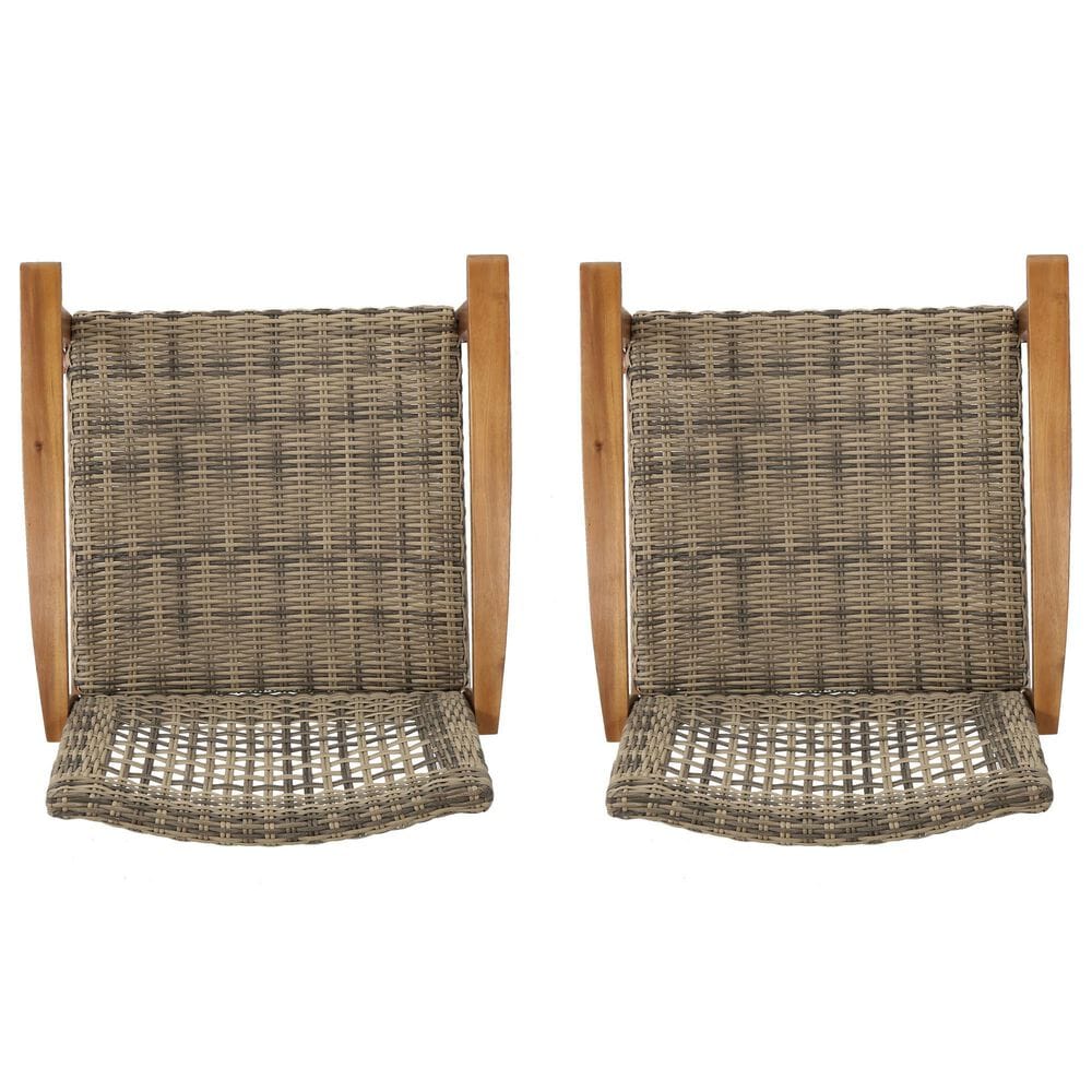Hearth and Haven Hampton Club Chair in Natural and Gray &#40;Set of 2&#41;, , large