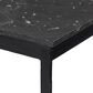 Four Hands Hammered Iron Console Table-Charcoal Marble, , large