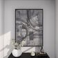 Maple and Jade 30" x 40" Contemporary Abstract Wall Art in Gray, White, Black and Silver, , large