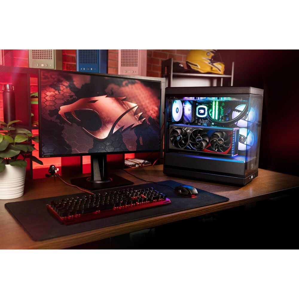iBUYPOWER Y40 Pro Gaming PC Desktop | AMD Ryzen 7 7800X3D - 32GB RAM - AMD Radeon RX 9070 Graphics - 2TB SSD in Black, , large