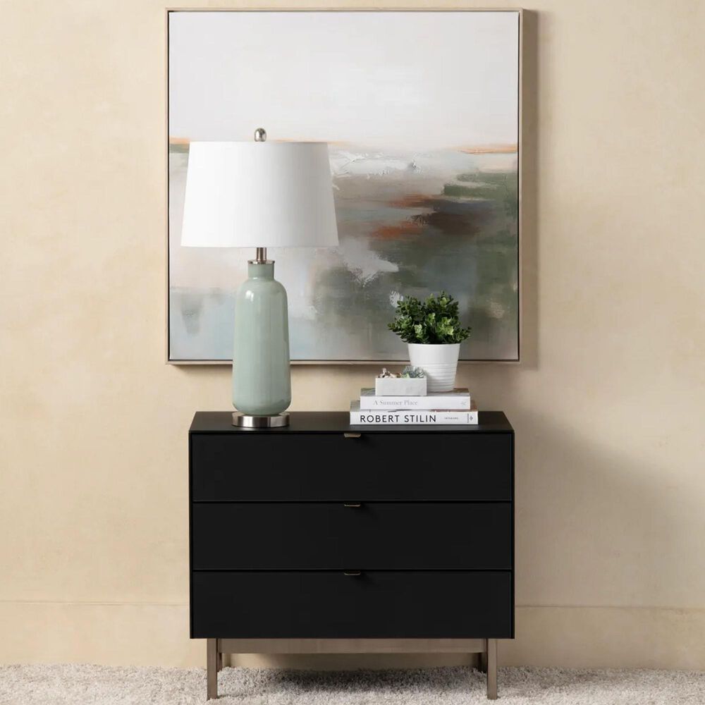 Crestview Collection Stratton 3-Drawer Chest in Black, , large