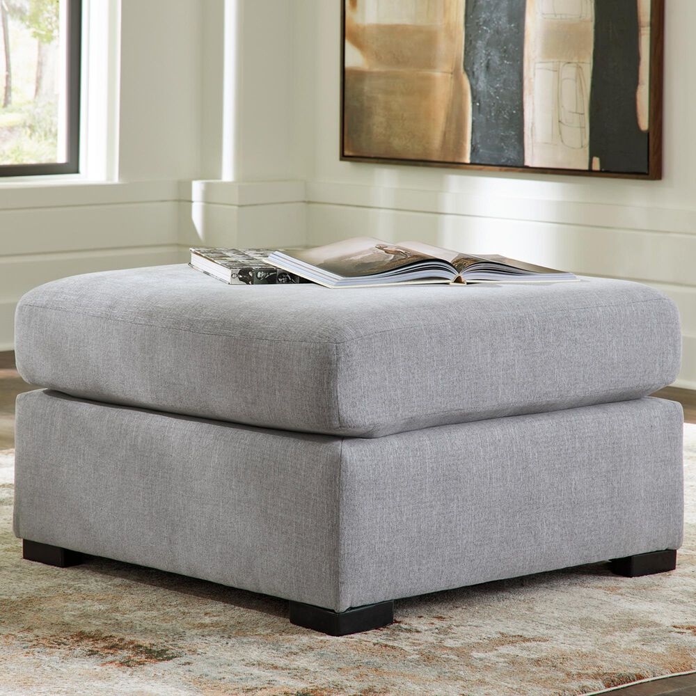 Ashley Lakepoint Oversized Accent Ottoman in Nickel, , large