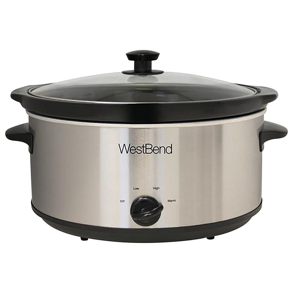 West Bend 6 Qt. Oval Slow Cooker in Silver