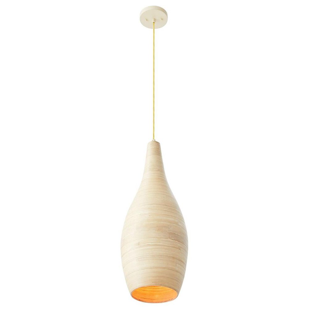 Savoy House Jean 1-Light Pendant in Natural and Brass, , large