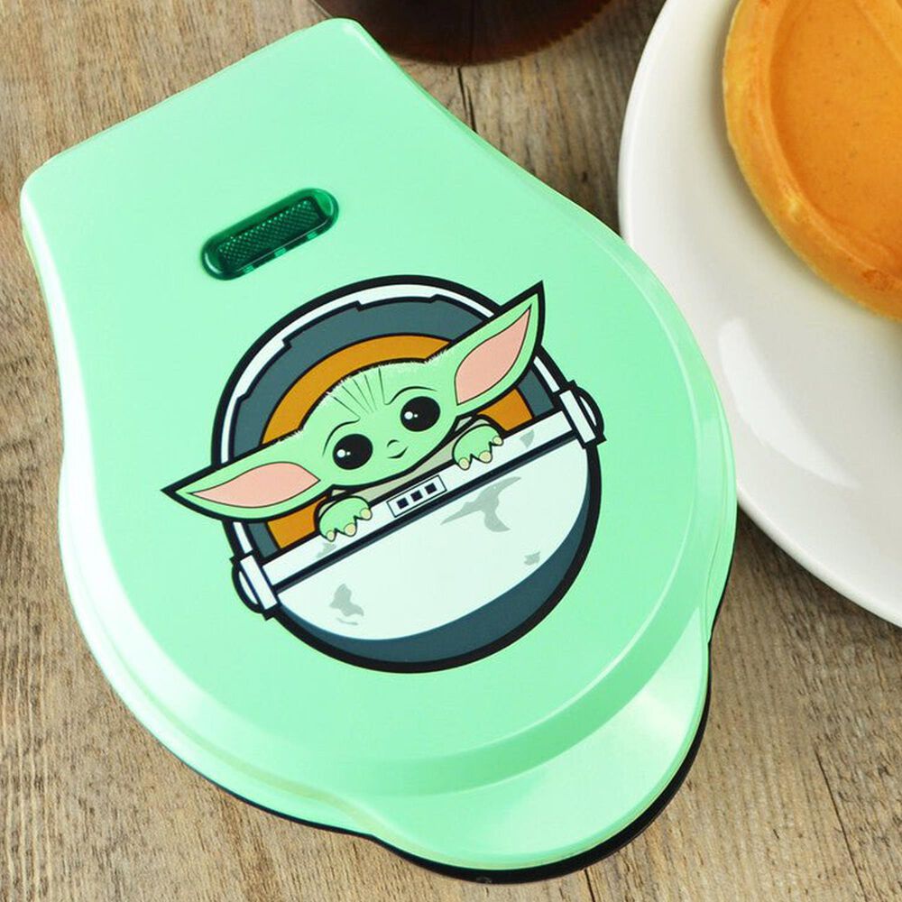 Disney 4" Round Grogu Mini Waffle Maker in Green, , large