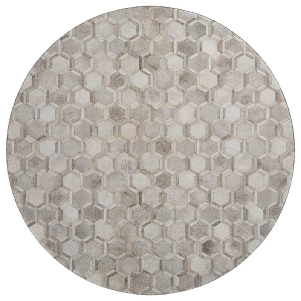 Dalyn Rug Company Bozeman BM1 Gray 8" Round Area Rug, , large