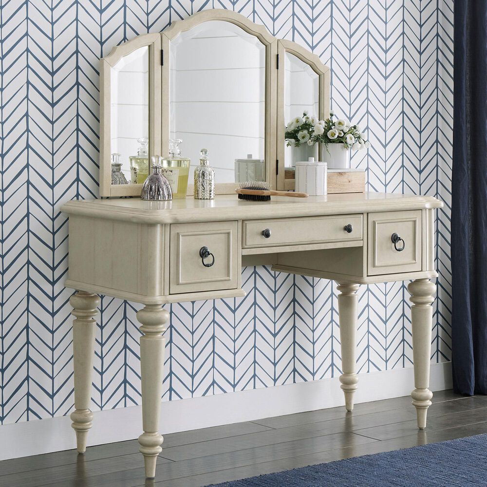 Home Styles Provence Vanity in Antiqued White, , large