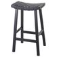 Maple and Jade Handmade Woven Kitchen Bar Stool in Matte Black, , large