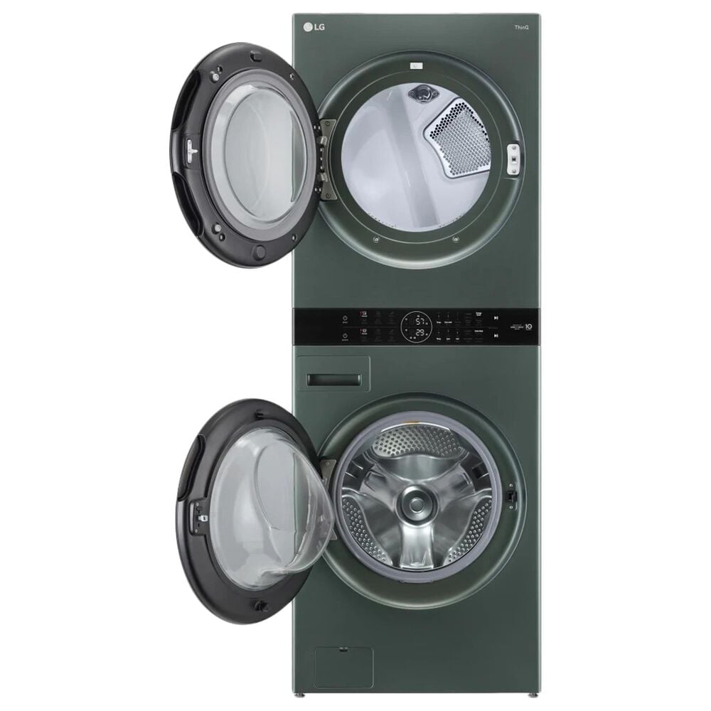 LG Single Unit WashTower with Gas Dryer in Nature Green and Wi-Fi Enabled Steam Clothing Styler in Mirror, , large