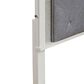 Belle Furnishings Reflections Queen Panel Bed with Gray Upholstered in Pearl White and Rhinestone, , large