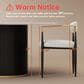 Morden Fort Modern Boucle Arm Chair with White Cushion in Black and Gold (Set of 2), , large