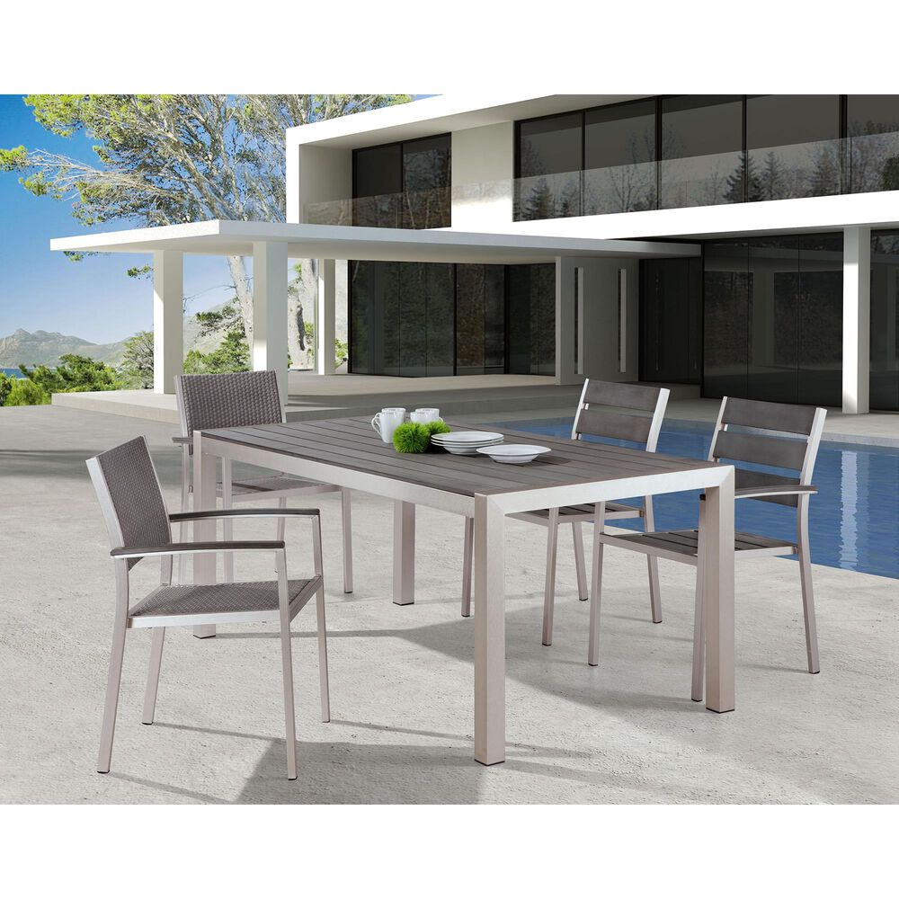 Zuo Modern Metropolitan Arm Chair in Silver &#40;Set of 2&#41;, , large