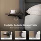 HOMLUX Full Upholstered Platform Storage Bed with Headboard Shelf and USB Charging Station in Gray, , large
