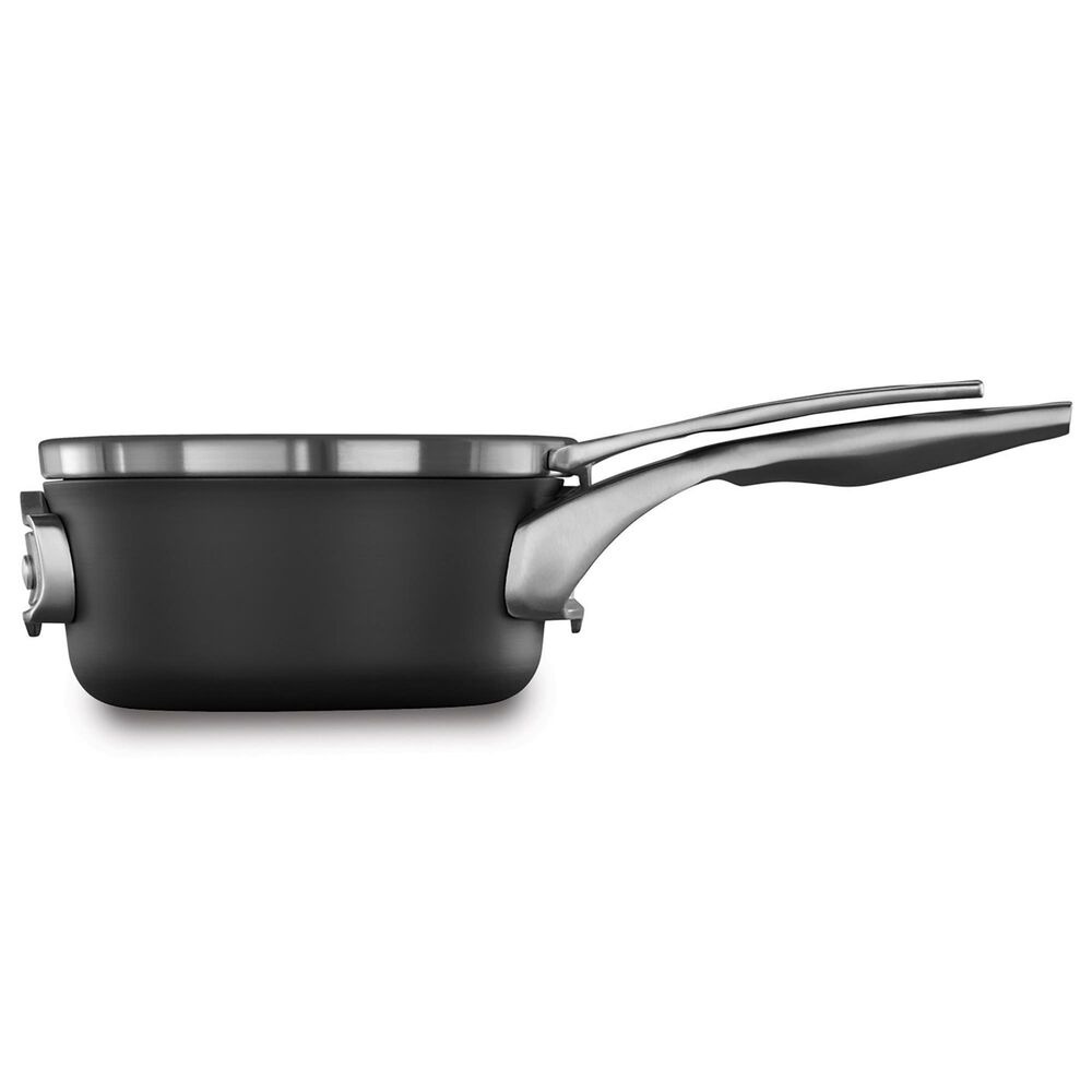 Calphalon Premier Space-Saving 2.5qt Hard-Anodized Nonstick Sauce Pan w/ Lid, , large