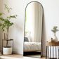 HOMLUX 18" x 58" Full Length Arched Floor Mirror in Black, , large