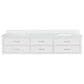 Lexora Home Castor 84" Double Bathroom Vanity in White with 2 cm White Quartz Top and Rectangular Sinks, , large