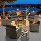 HOMLUX 8-Piece Outdoor Patio Furniture Set in Black, , large