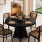 HOMLUX 47.2" Round Dining Table in Black - Table Only, , large