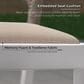 HOMLUX Outdoor Bar Stool with Open-Frame Backrest in White (Set of 2), , large