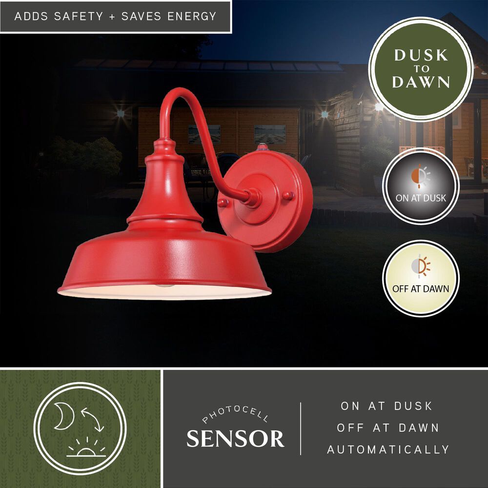 Vaxcel Dorado 9" 1-Light Outdoor Wall Sconce in Red, , large