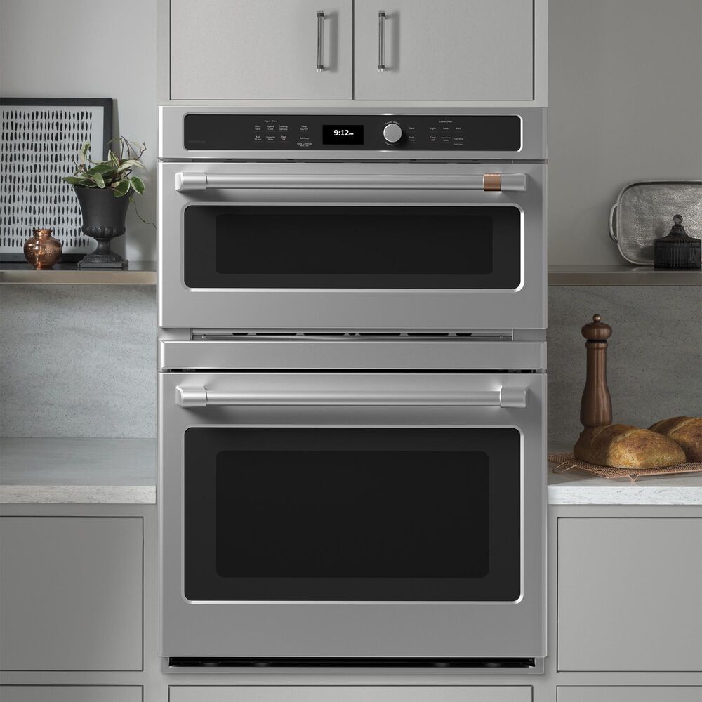 Cafe 30" Combination Double Wall Oven with Convection in Stainless Steel, , large