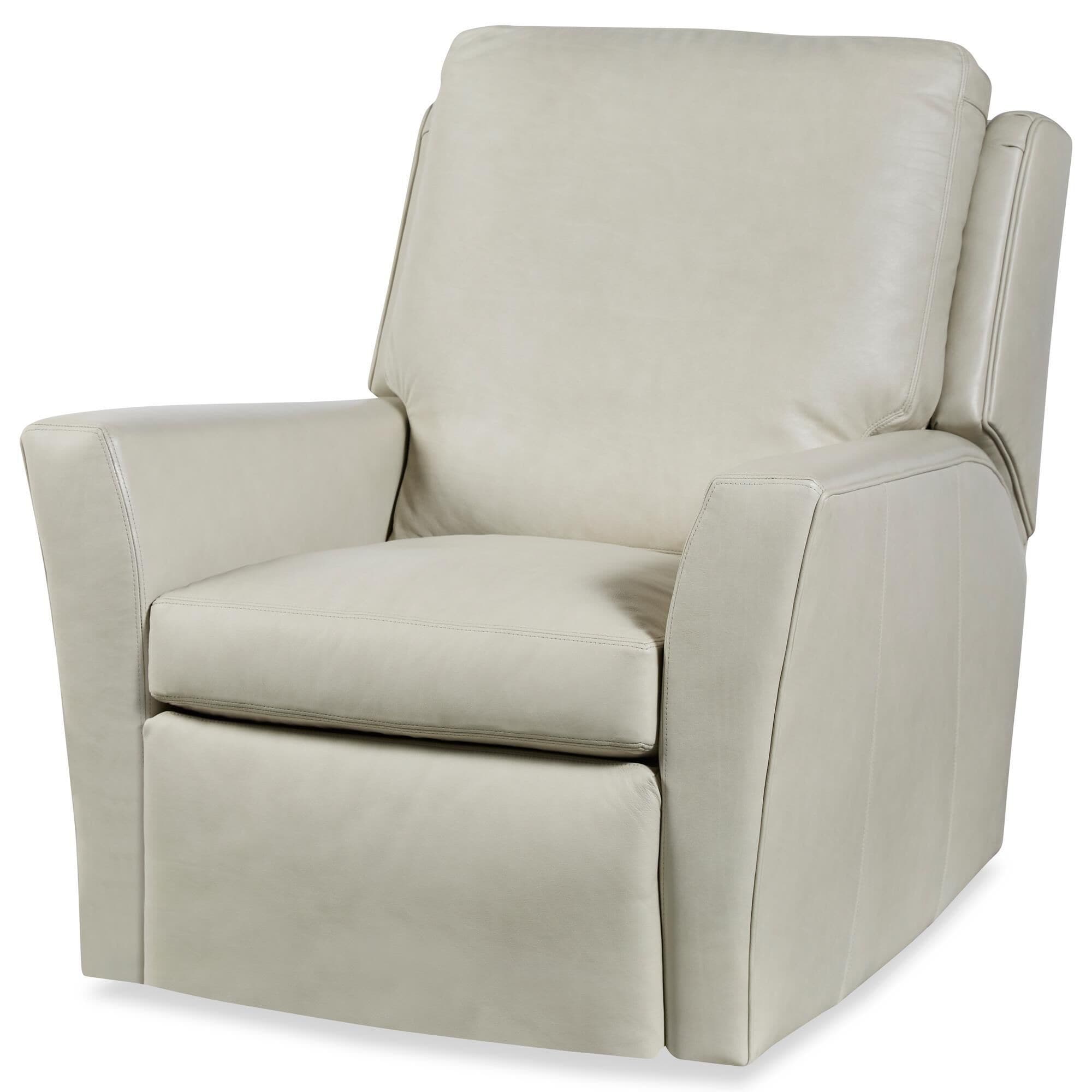 White leather glider recliner 2025