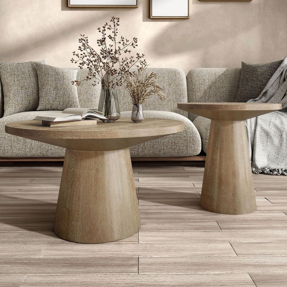Furniture of America Halewood 2-Piece Coffee Table Set in Oak, , large